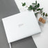 Personalised White Leather Wedding Guest Book
