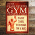Rocky Horror Picture Show Frank N Furter Gym  Musical - Metal Movie Wall Sign