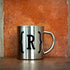 Monogram Swirl Bracket Silver Outdoor Mug