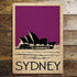Sydney Australia Purple - Metal Travel Wall Sign