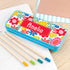 Personalised Girl's Patterned Blue Pencil Case Tin TM360