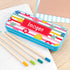 Personalised Girl's Patterned Blue Pencil Case Tin TM361