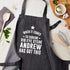 Personalised Grey Denim Cooking Apron TM659