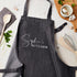 Personalised Grey Denim Kitchen Apron TM673