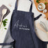 Personalised Blue Denim Kitchen Apron TM674