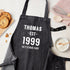 Personalised Grey Denim Established Year Apron TM677