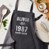 Personalised Grey Denim Established Year Apron TM679