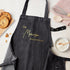Personalised Grey Denim Family Residence Apron TM690