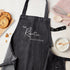 Personalised Grey Denim Family Residence Apron TM691
