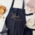Personalised Blue Denim Family Residence Apron TM693