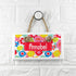 Personalised Kid's Floral White Door Sign