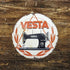 Vesta Sewing Machine Orange Circle - Metal Street Sign Wall Sign