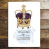Welcome To London, Queens Crown - Metal Advertising Wall Sign