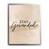 STAY GROUNDED Boho Bohemian Style Metal Wall Poster