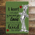 Wizard Of Oz Tin Man Loved - Metal Plaque Wall Sign